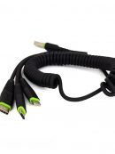 Кабель Budi Rapid Series 3-in-1 cable for IP+Micro+Type-C Black