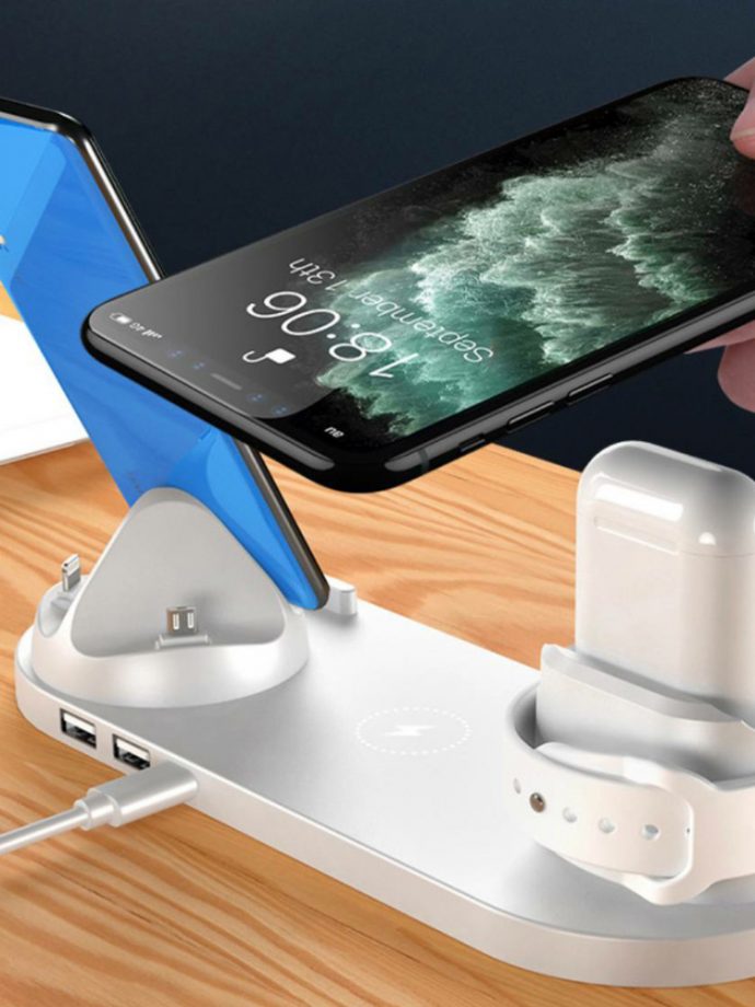 Універсальна док-станція 4в1 Fast Charge для iPhone, Samsung, Xiaomi, Apple Watch, AirPods