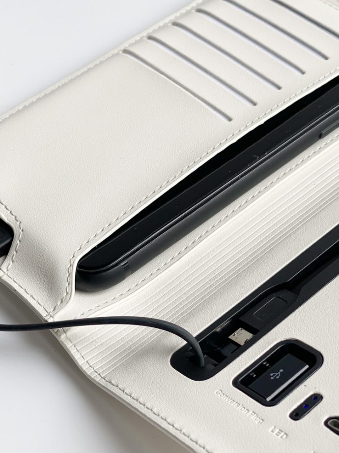 Smart портмоне з зарядкою з еко шкіри павербанк 6800 mah