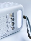 Зовнішній портативний акумулятор з вбудованими кабелями PowerWay TX60 60000 mAh