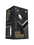Зовнішній портативний акумулятор з вбудованими кабелями PowerWay TX60 60000 mAh