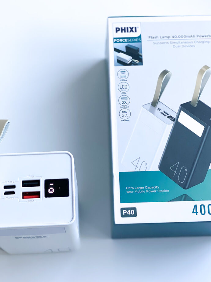 PowerBank 2xUSB c LED ліхтарем 40000 mAh