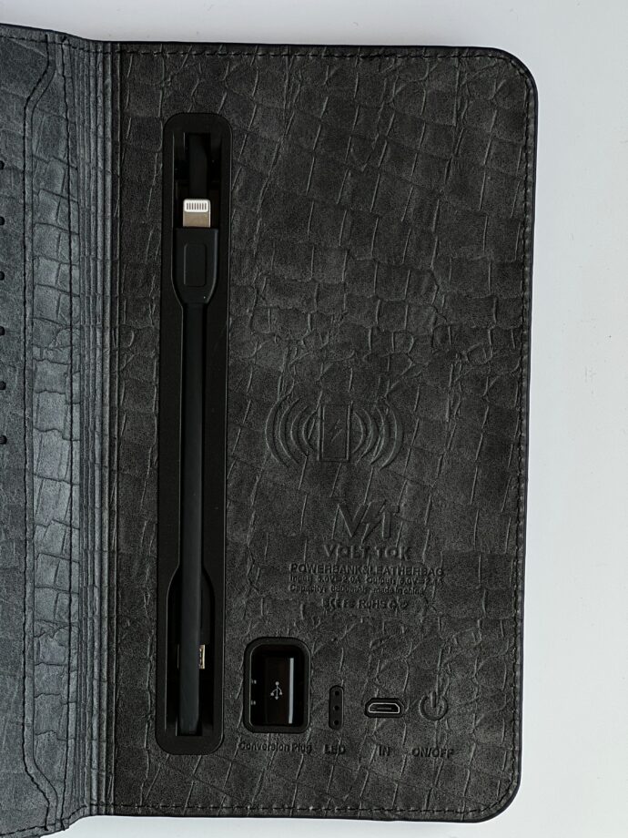 Smart портмоне кобра з зарядкою з еко шкіри павербанк 6800 mah