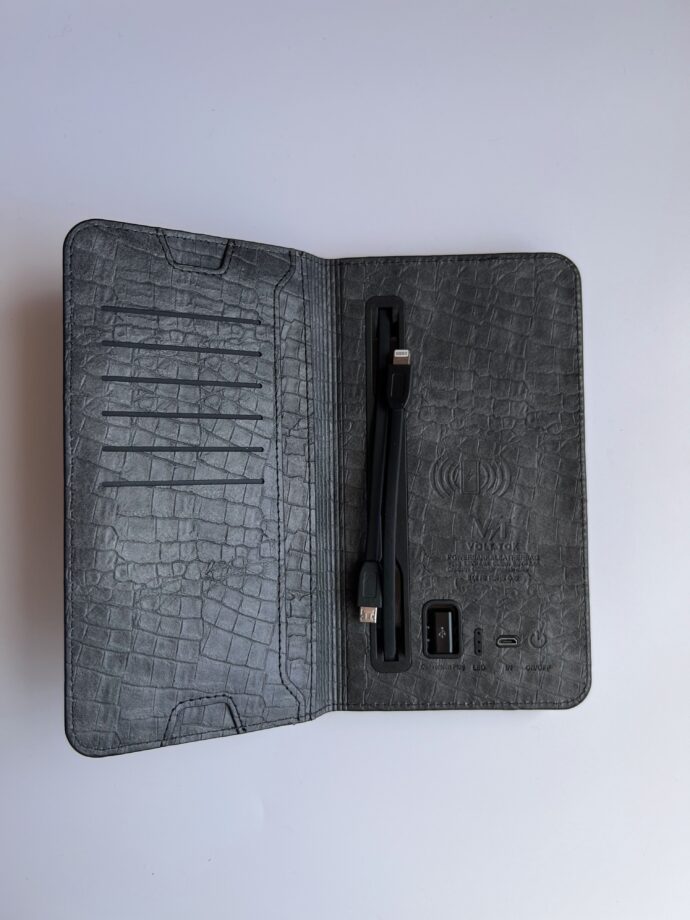 Smart портмоне кобра з зарядкою з еко шкіри павербанк 6800 mah