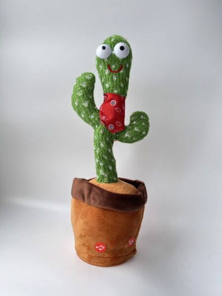 М'яка інтерактивна іграшка Танцюючий кактус повторює слова і співає зелена