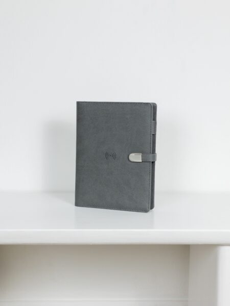 Smart блокнот London в сірому кольорі павербанк 8 000 mAh