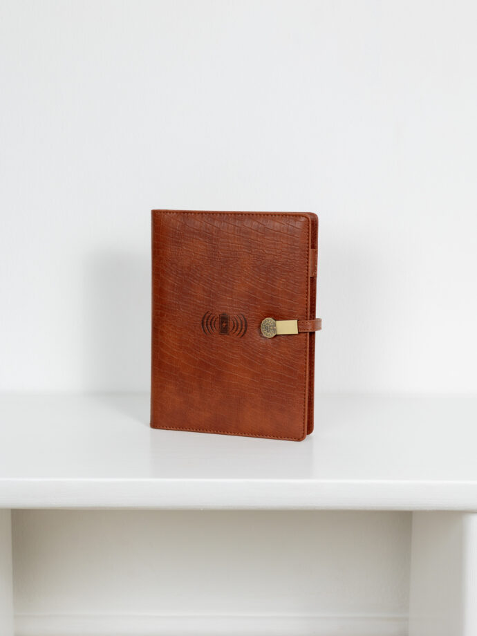 Smart блокнот Cobra коричневого кольору павербанк 10000 mAh