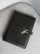 Smart блокнот з зарядкою Еко-шкіра глянець в чорному кольорі павербанк 10000 mAh