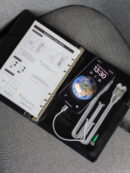 Smart блокнот з зарядкою Еко-шкіра глянець в чорному кольорі павербанк 10000 mAh