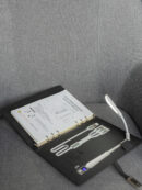 Smart блокнот з Ліхтарем та підсвіткою сірого кольору з зарядкою павербанк 10000 mAh