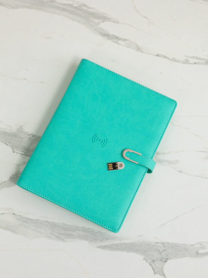 Smart блокнот London в кольорі тіфані павербанк 8 000 mAh