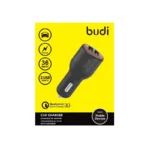 Автомобільний зарядний пристрій адаптер Budi QC 3.0 36W