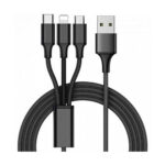 Універсальний кабель Budi 3в1 Micro usb Type C Lightning