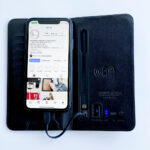 Smart портмоне з зарядкою з еко шкіри павербанк 6800 mah