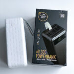 Зовнішній портативний акумулятор з вбудованими кабелями PowerWay TX60 60000 mAh - Зображення 7